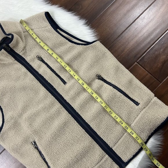 Untuckit Men's Size Large Beige Fleece Davis‎ Vest Jacket - Picture 5 of 8